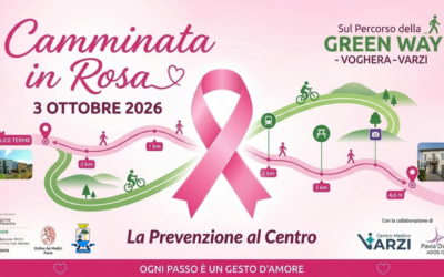 3 Ottobre 2026 -Camminata in Rosa da Salice Terme a Godiasco: percorso, orari e convegno sulla prevenzione
